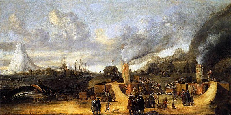 Cornelis de Man The Whale-oil Factory on Jan Mayen Island Germany oil painting art
